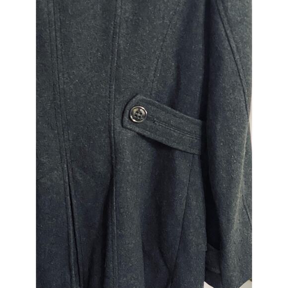 Apt 9 Peacoat Gray Size Small Collared Wool Blend - Picture 6 of 14
